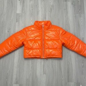 Hot & Delicious Orange Puffer Jacket